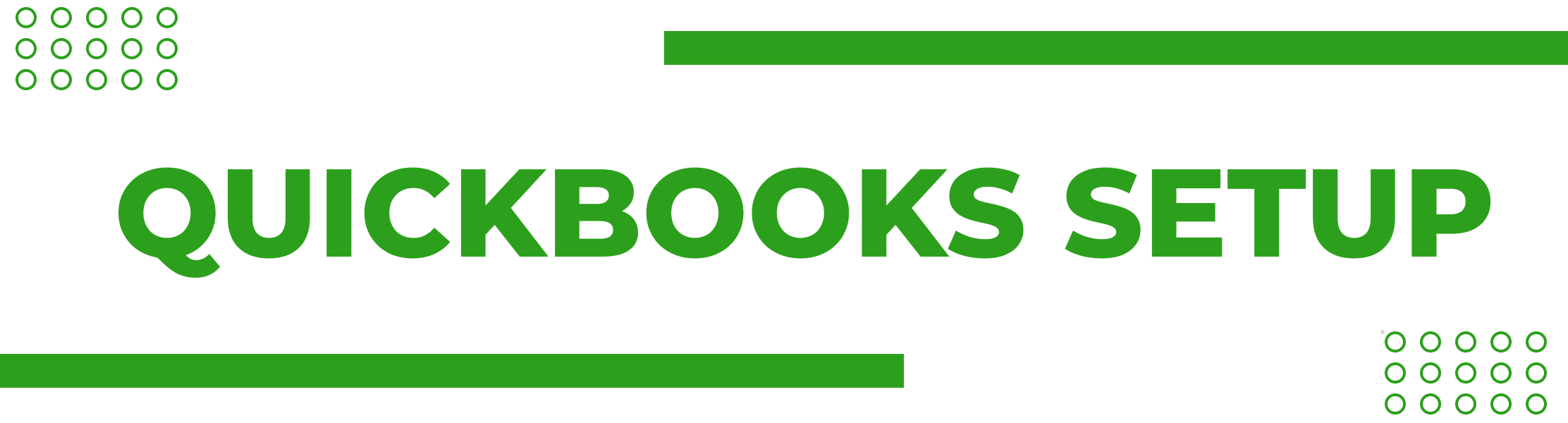 Business owner setting up QuickBooks on computer with step-by-step checklist