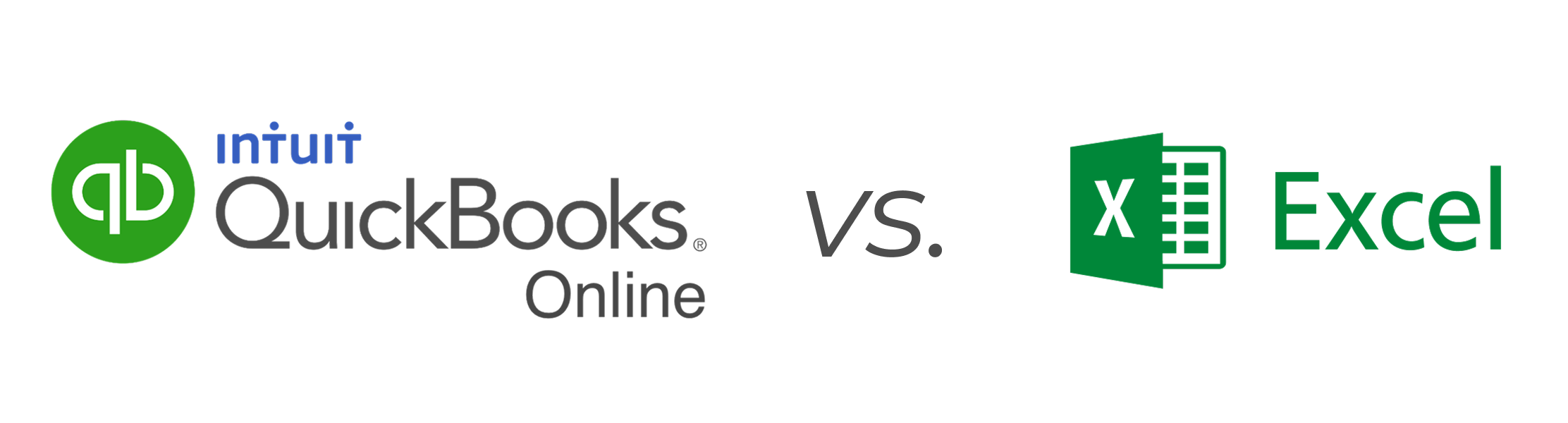 Business owner comparing QuickBooks and Excel on computer screen